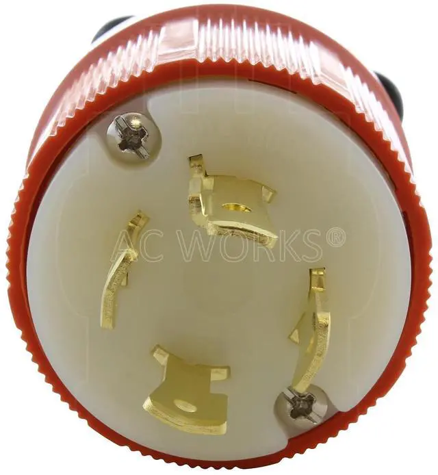 Alt view image 3 of 5 - AC WORKS Super Durable Industrial Grade Locking Style Replacement Wiring Male Plug (L17-30 3-Phase 30A 600V)