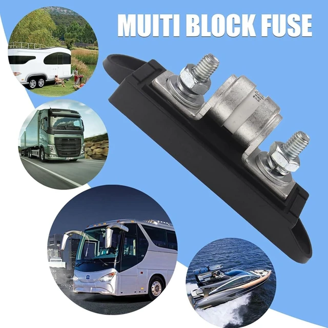 Alt view image 5 of 6 - 2X Class T Fuse with 150V DC Operating Block Anl Block 200A Fuse Compatible with Protect 12V Inverters