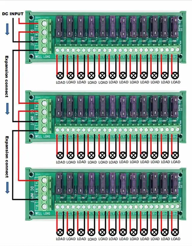 Alt view image 7 of 7 - DIN Rail Mount Fuse Distribution Module, 12-Position Terminal Block, DC Power Strip