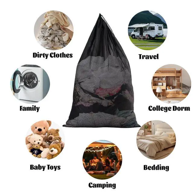 Alt view image 7 of 7 - Mesh Laundry Bags Mesh Wash Bags-23×34 Inch