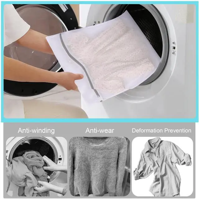 Alt view image 5 of 7 - Laundry Bags Mesh Wash Bags, Lingerie Bag for Washing Delicates, White Net, 2XXL
