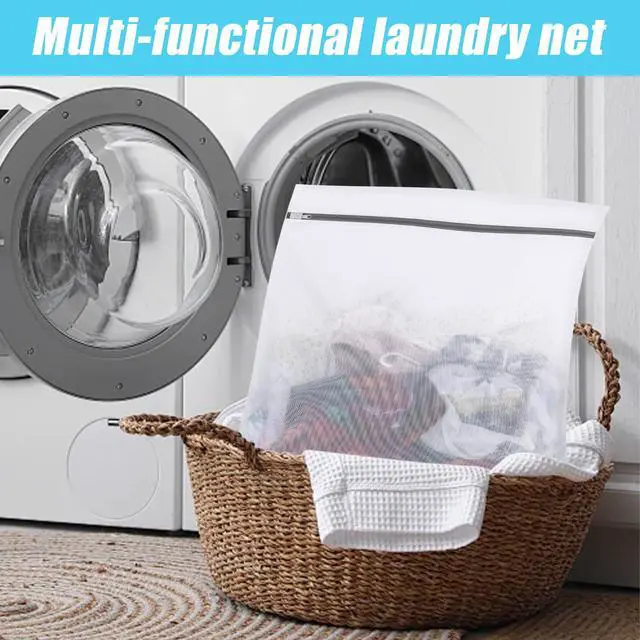 Alt view image 6 of 7 - Laundry Bags Mesh Wash Bags, Lingerie Bag for Washing Delicates, White Net, 2XXL