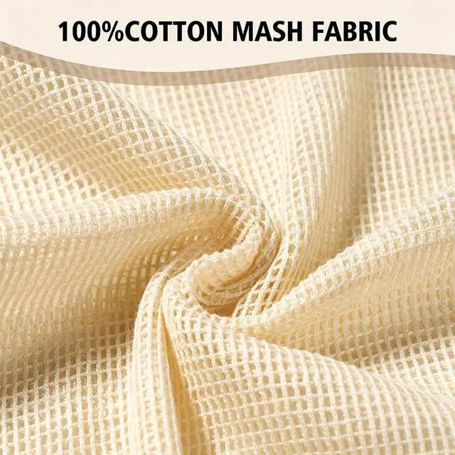 Alt view image 4 of 7 - 6-Pack Laundry Bags, Durable Cotton Mesh with Sturdy Zipper, Breathable Mesh Fabric, Ideal for Washing Underwear, Pants, Shoes, Socks and Delicate Garments