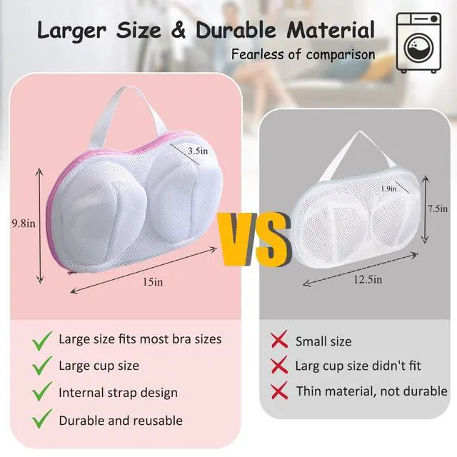 Alt view image 4 of 7 - 4 Pack Large Bra Washer Laundry Bags for Washing Machine