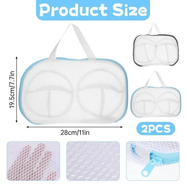Alt view image 2 of 7 - 2 Pack Large Bra Laundry Bags for Washing Machine, Brassiere Wash Bags for Laundry, Lingerie Bag for Washing Delicates, Bra Washer Protector