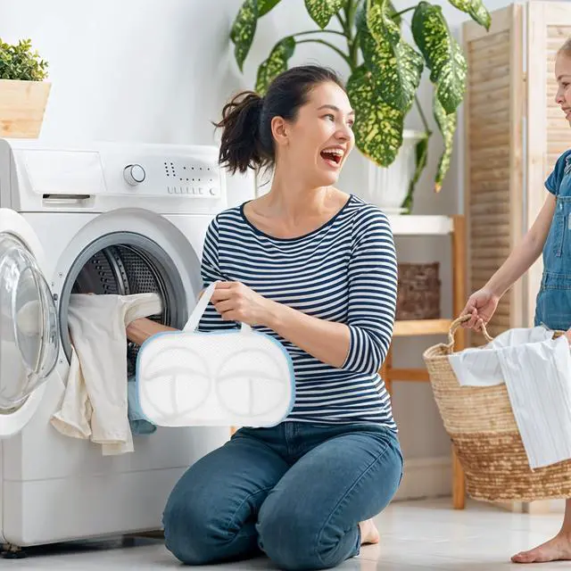 Alt view image 4 of 7 - 2 Pack Large Bra Laundry Bags for Washing Machine, Brassiere Wash Bags for Laundry, Lingerie Bag for Washing Delicates, Bra Washer Protector