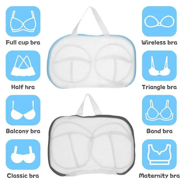 Alt view image 5 of 7 - 2 Pack Large Bra Laundry Bags for Washing Machine, Brassiere Wash Bags for Laundry, Lingerie Bag for Washing Delicates, Bra Washer Protector