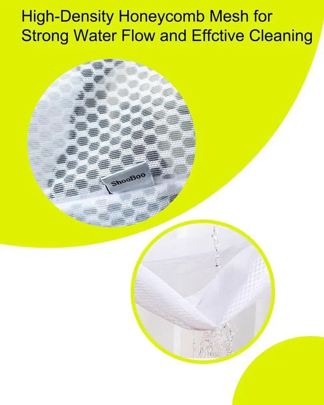 Alt view image 5 of 7 - Shoe Washing Machine Bag,3 Pack Laundry Shoe Bag for Washer and Dryer,Mesh Laundry Bags with Zipper for Sneakers,Trainers,Socks,Bras,Delicates,and Toys