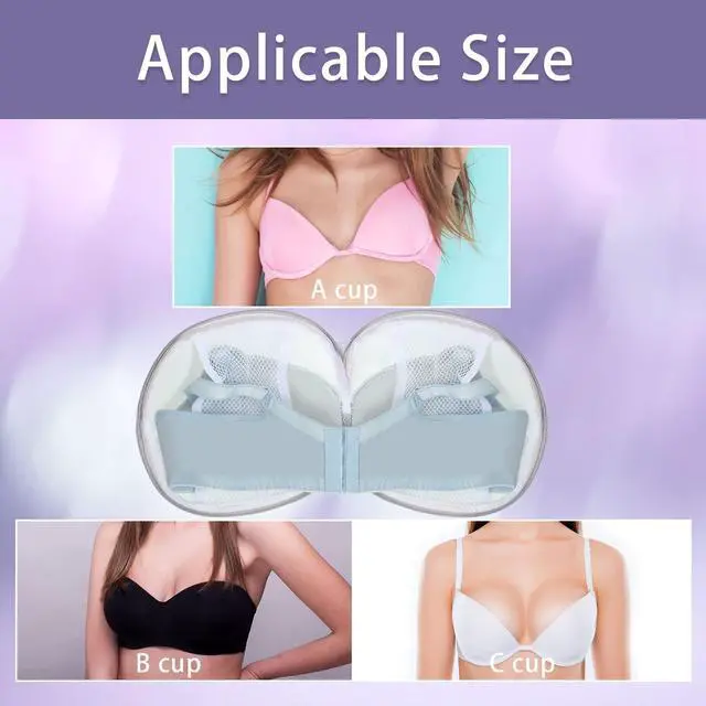 Alt view image 4 of 7 - 6 Pieces Bra Washing Bag for Laundry Mesh Wash Lingerie Underwear Brassiere Washing Bags with Zipper for Women Laundry Storage(7.87 Inch,Gray)