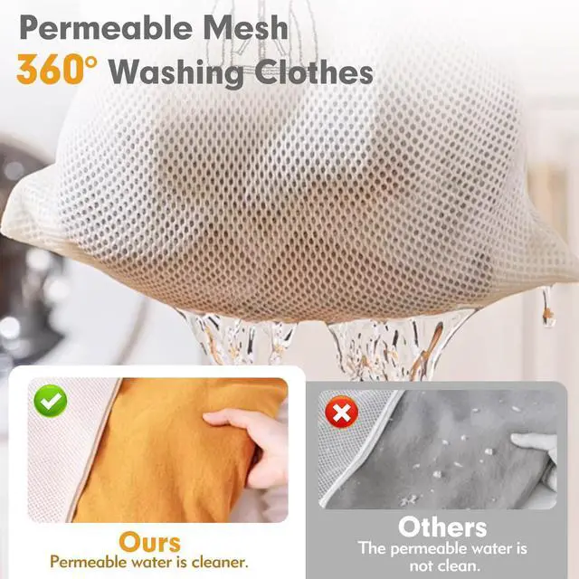 Alt view image 2 of 7 - 6-Piece Bag Double-layer thickened mesh laundry bags,Essential items at home,Exquisite laundry bags suitable for clothes, trousers, socks and underwear