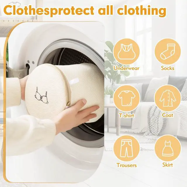 Alt view image 6 of 7 - 6-Piece Bag Double-layer thickened mesh laundry bags,Essential items at home,Exquisite laundry bags suitable for clothes, trousers, socks and underwear