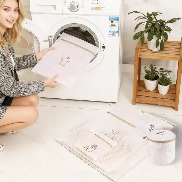 Alt view image 7 of 7 - 6-Piece Bag Double-layer thickened mesh laundry bags,Essential items at home,Exquisite laundry bags suitable for clothes, trousers, socks and underwear