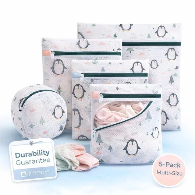 Alt view image 5 of 6 - Mesh Laundry Bags for Delicates 5-Pack (Bra Bag + S/M/L/XL) | Durable Honeycomb Mesh, Protects Clothing in Washer & Dryer, Travel Organizer Ideal for Bras, Lingerie, Sweaters