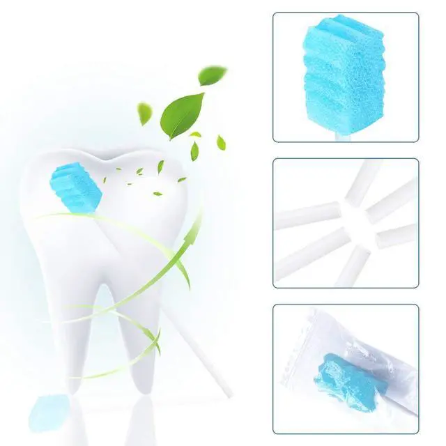 Alt view image 4 of 6 - 50 PCS Disposable Mouth Swabs Sponge - Unflavored & Sterile Oral Swabs