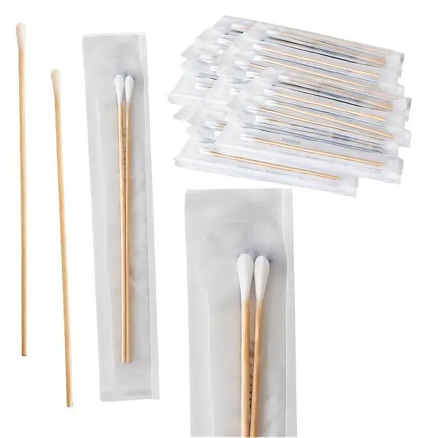 Alt view image 7 of 7 - Sterile Cotton Tipped Applicators 6 in (200 Pack) Long Wooden Cotton Swab Sticks for Medical, First Aid, Cleaning, Crafts & Lab Use
