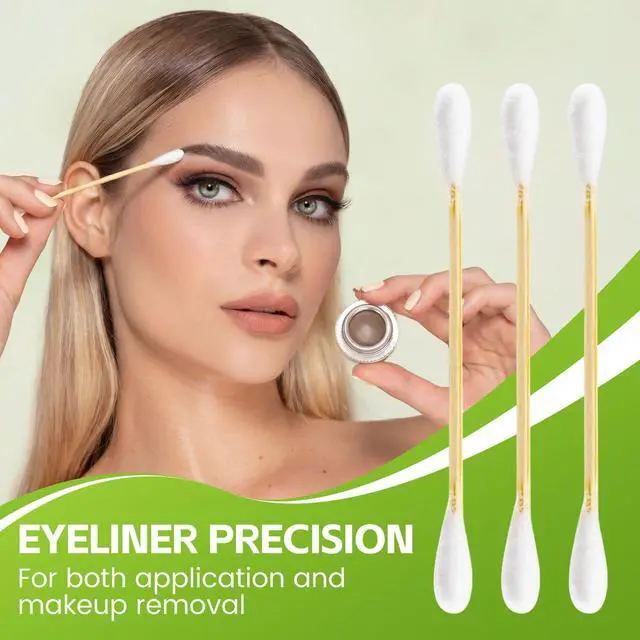 Alt view image 3 of 7 - Bamboo Cotton Swabs 600 Count with Paper Box - Double Tipped Ear Swabs - Cotton Buds for Ear Wax Removal, Beauty Care, Nail Care, Crafts, Removing Dust & Dirt