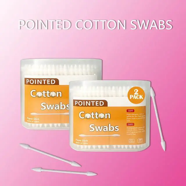 Alt view image 2 of 6 - 600PCS Precision Tips Cotton Swabs,Pointed Tips Makeup Tools, Household Cleaning, Beauty Tools & Personal Care
