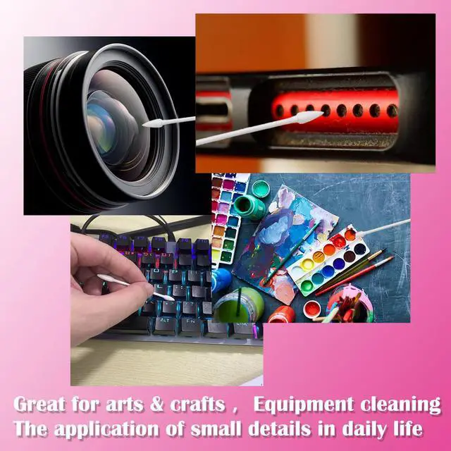 Alt view image 5 of 6 - 600PCS Precision Tips Cotton Swabs,Pointed Tips Makeup Tools, Household Cleaning, Beauty Tools & Personal Care