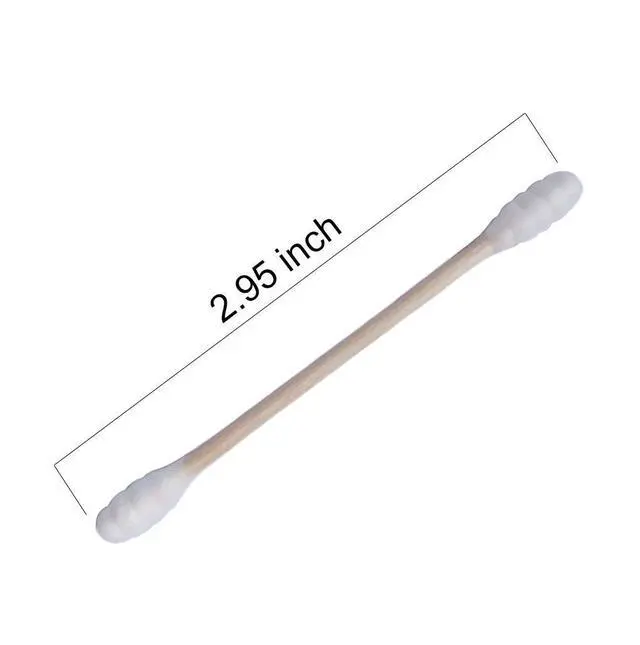 Alt view image 4 of 6 - 800Count Wood Stick Cotton Swabs, Spiral Tips, for Personal Care,Home Clean