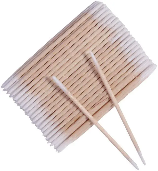 Main image of 1000pcs Double Side Wood Cotton Swab Microbrush Eyelash Sticks Cleaning Swabs Nails Ear Toothpicks Cosmetic Eye Lash Glue Removing Tools (500PCS)