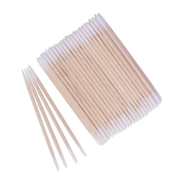 Alt view image 3 of 6 - 1000pcs Double Side Wood Cotton Swab Microbrush Eyelash Sticks Cleaning Swabs Nails Ear Toothpicks Cosmetic Eye Lash Glue Removing Tools (500PCS)