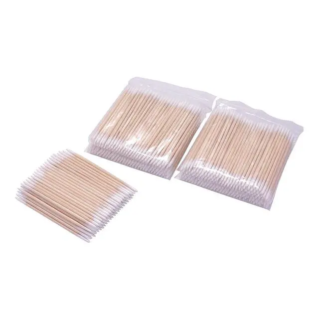 Alt view image 6 of 6 - 1000pcs Double Side Wood Cotton Swab Microbrush Eyelash Sticks Cleaning Swabs Nails Ear Toothpicks Cosmetic Eye Lash Glue Removing Tools (500PCS)