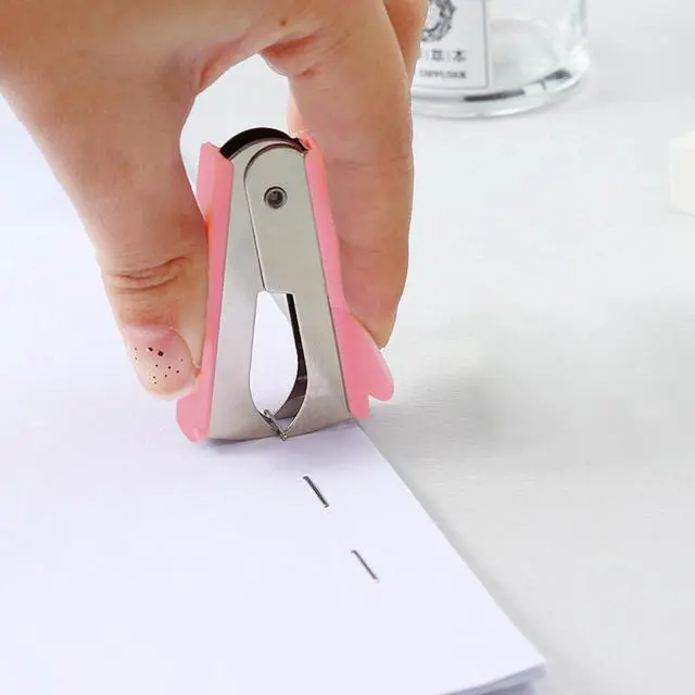 Alt view image 3 of 7 - Pink Staple Remover Tool with Non-Slip Handle, Professional Grade for School, Office, Home Use, Stapler Removals Puller Tool