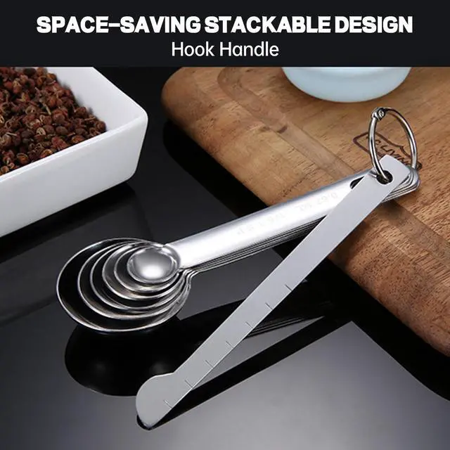 Alt view image 5 of 7 - Tablespoon Measuring Spoons Set,7 PCS Metal Measuring Spoons,Stainless Steel Measuring Spoons for Cooking Bakeing