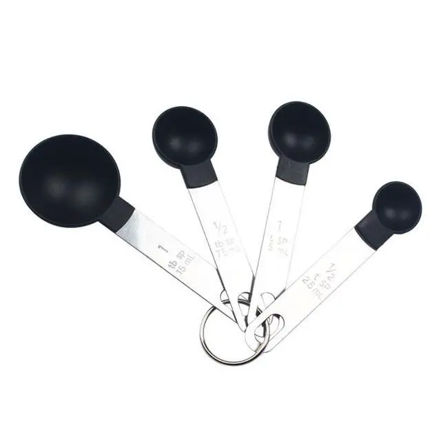 Alt view image 6 of 7 - Plastic Measuring Cup & Spoon Set 8-Piece with Stainless Steel Handles, Stackable, for Baking & Cooking