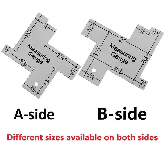 Alt view image 3 of 4 - 2 Pieces 2 Inch Mini Sewing Measuring Gauge Aluminium Quilting Templates Sewing Ruler for DIY Sewing Craft