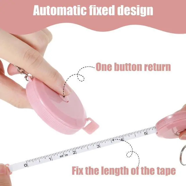 Alt view image 3 of 7 - 3 PCS Measuring Tape for Body 60inch/150cm Keychain Tape Measure