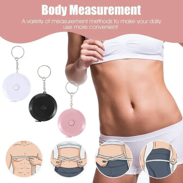 Alt view image 4 of 7 - 3 PCS Measuring Tape for Body 60inch/150cm Keychain Tape Measure