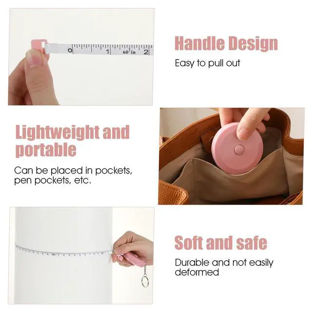 Alt view image 5 of 7 - 3 PCS Measuring Tape for Body 60inch/150cm Keychain Tape Measure