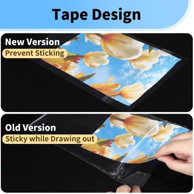 Alt view image 3 of 7 - 5x7 Photo Sleeves - Acid Free 1.57 mil (Single Side) Thick Heavy Duty 5x7 Cellophane Bags Self Adhesive Crystal Clear Plastic Sleeves for Photo Paper Cardstock, 25 Pack