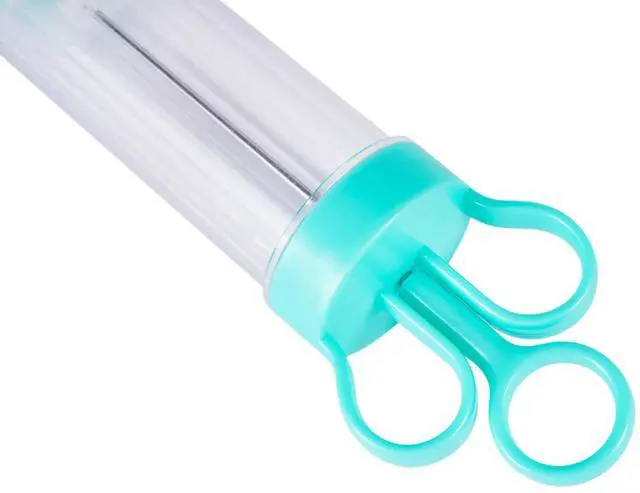 Alt view image 5 of 7 - Cupcake Injector/Decorating Icing Set, 9-Piece Set, Stainless Steel Laminating gunCookie gunSqueeze cookie makerCream laminating gunLaminating nozzleSoluble beansBaking tools (Blue 9pcs)
