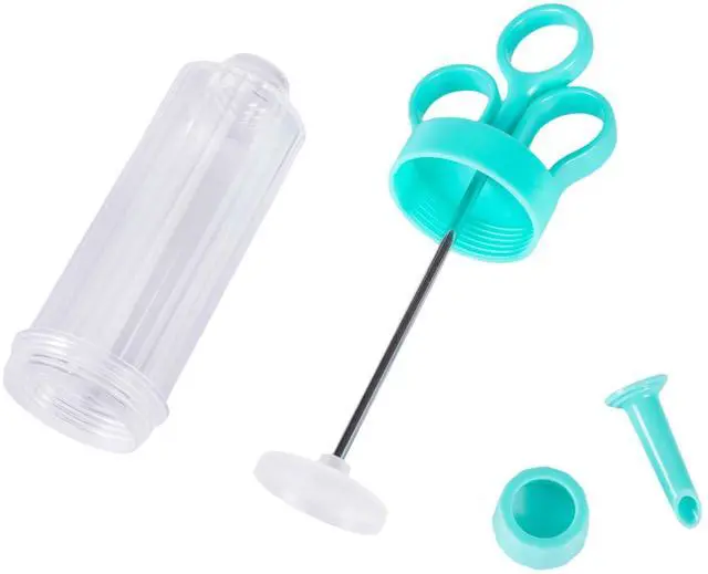 Alt view image 6 of 7 - Cupcake Injector/Decorating Icing Set, 9-Piece Set, Stainless Steel Laminating gunCookie gunSqueeze cookie makerCream laminating gunLaminating nozzleSoluble beansBaking tools (Blue 9pcs)