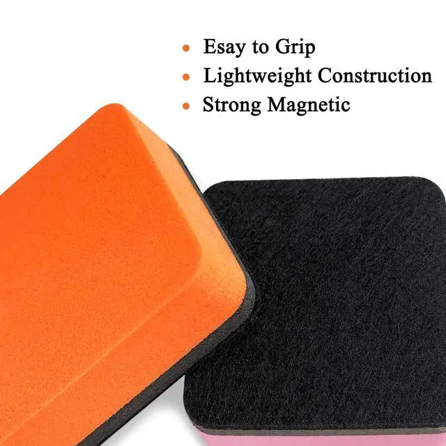 Alt view image 4 of 6 - 8 Pack Magnetic Dry Erase Erasers, Colorful Whiteboard Erasers, Mini White Board Cleaner for Office Classroom, 2 x 2 Inches