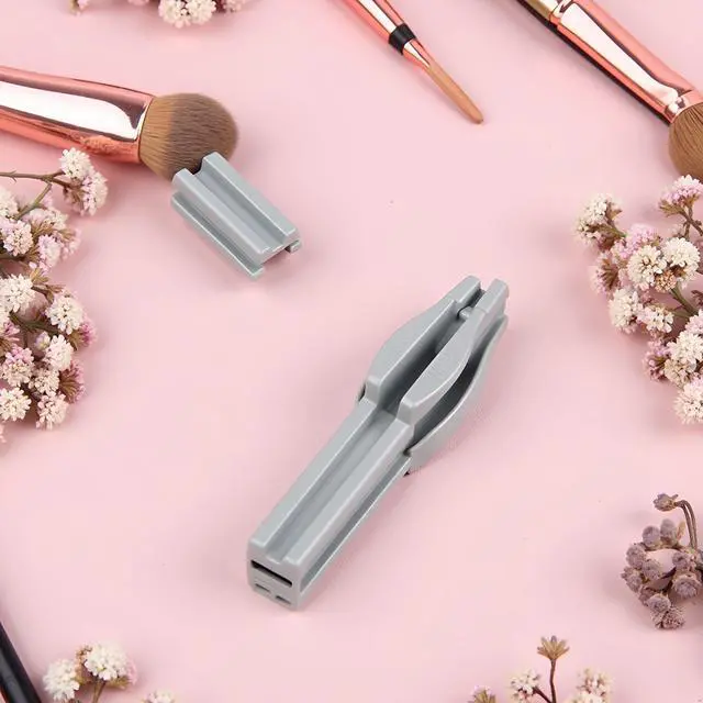 Alt view image 6 of 7 - Gray 3 in 1 Eyebrow Pencil Sharpener, Eye Pencil Sharpener, Duckbill-Shape Eyebrow Sharpener Auxiliary Tool for Eyebrow Pencil for Beginners and Professional, Cosmetic Pencil Sharpeners