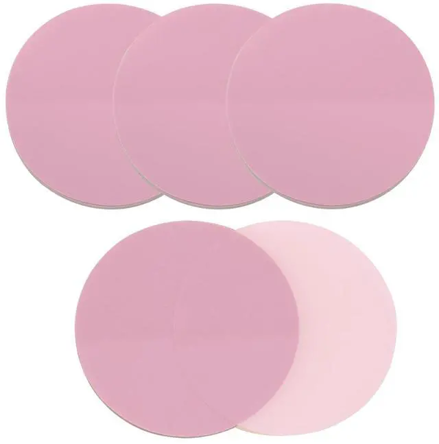 Main image of 4 Pack Round Clear Sticky Notes 1.77inch Waterproof Self-Stick Book Tabs 200 Sheets PET Markers Sticky Notes Pad Index Sticker (Pink)
