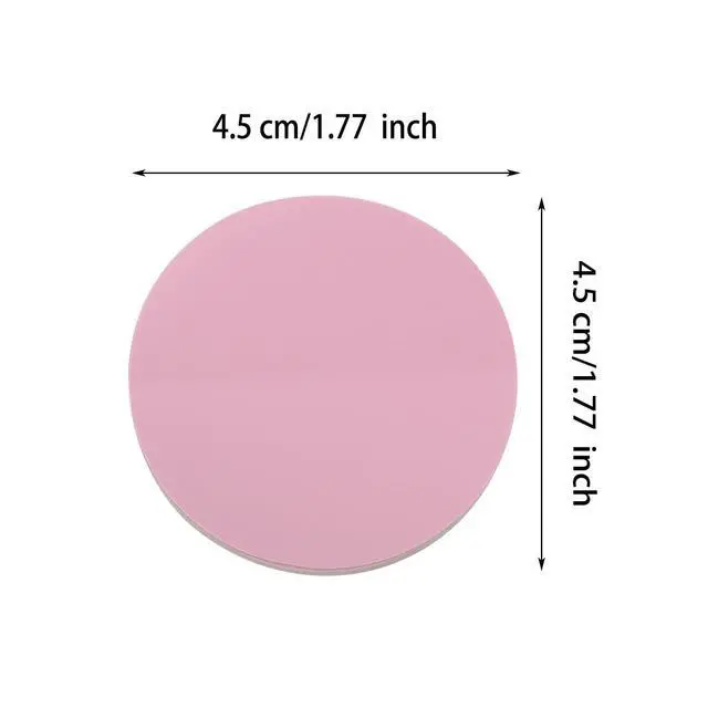 Alt view image 2 of 6 - 4 Pack Round Clear Sticky Notes 1.77inch Waterproof Self-Stick Book Tabs 200 Sheets PET Markers Sticky Notes Pad Index Sticker (Pink)