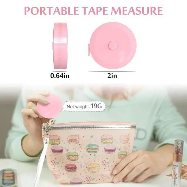 Alt view image 4 of 7 - Measuring Tapes for Body Measurements, 5 Pack Soft Tape Measure 60-Inch & 1.5 Meter Dual Sided Measuring Tape Retractable, Craft Tailor Fabric Cloth Sewing Weight Loss Body Measuring Tape