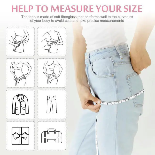 Alt view image 6 of 7 - Measuring Tapes for Body Measurements, 5 Pack Soft Tape Measure 60-Inch & 1.5 Meter Dual Sided Measuring Tape Retractable, Craft Tailor Fabric Cloth Sewing Weight Loss Body Measuring Tape