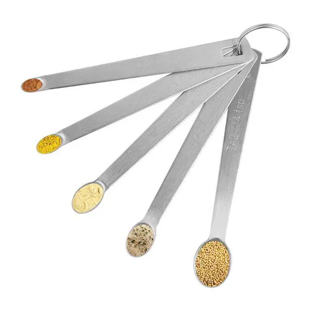 Alt view image 4 of 7 - Measuring Spoons, Duty Stainless Steel Measuring Spoons, Small Spoon Set of 5 Includes 1/4 tsp 1/8 tsp 1/16 tsp 1/32 tsp 1/64 tsp for Cooking Baking (1)