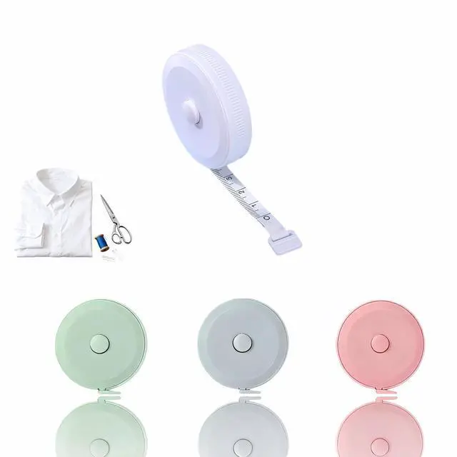Main image of Measuring Tape Set,4-Pack Soft Tape Measure/Auto-Retracting, 60" 150cm Flexible Sewing Tailor Tape, Body Measuring Tape for Body & Fabric, Dual Scale with Inches & Centimeters