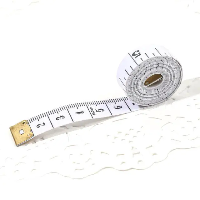 Alt view image 6 of 7 - 2-Pack Flexible Body Tape Measure with Dual Scale for Sewing & Weight Loss, Soft Vinyl Ruler with Centimeter on Reverse Side 60-inch (White)