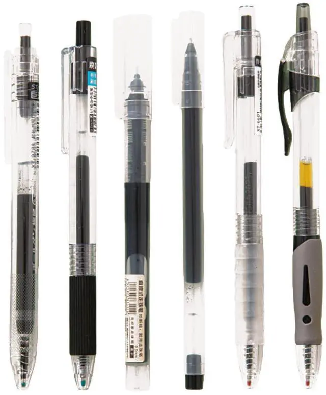 Main image of 6 Pcs Black Ink Retractable Pens Gel Ink Pens 0.5mm Smooth Writing Pen Rolling Ball Pen for Girls Boys Women Men Office School Supplies (Black)