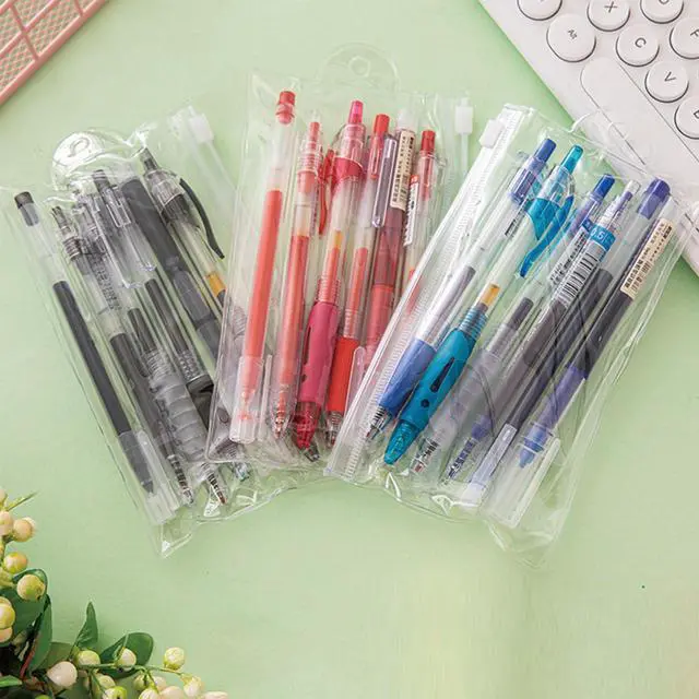 Alt view image 4 of 7 - 6 Pcs Black Ink Retractable Pens Gel Ink Pens 0.5mm Smooth Writing Pen Rolling Ball Pen for Girls Boys Women Men Office School Supplies (Black)