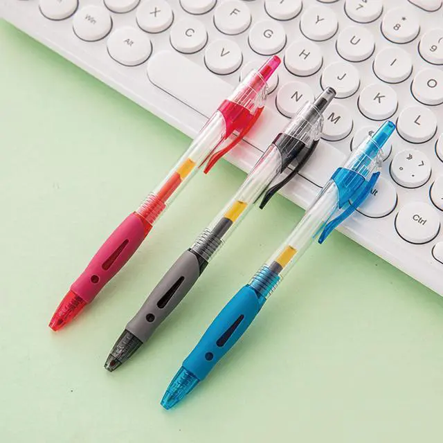 Alt view image 5 of 7 - 6 Pcs Black Ink Retractable Pens Gel Ink Pens 0.5mm Smooth Writing Pen Rolling Ball Pen for Girls Boys Women Men Office School Supplies (Black)