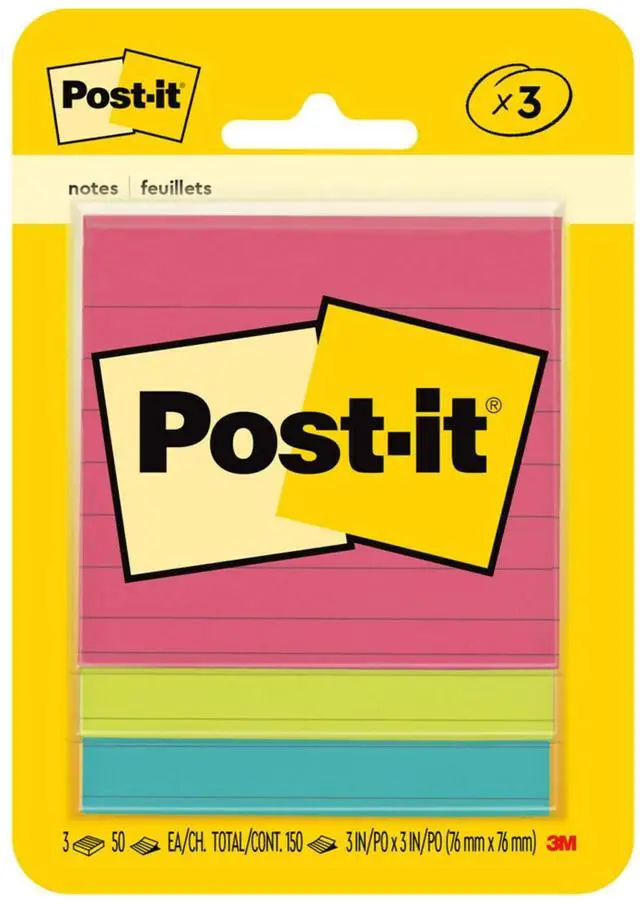 Main image of Notes, 3 x 3 in, Poptimistic Collection, 3 Lined Pads