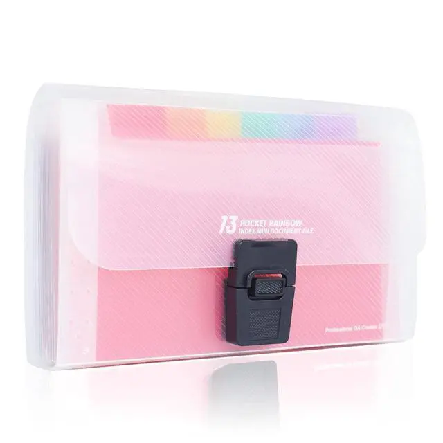 Main image of Accordian File Organizer, Coupon Organizer, Folder Organizer Mini Organizer Wallet for Coupons, Receipts, Cash, Tax Item or Changes,7x4.5 in 13 Pockets with Tabs Check Case(Caise)